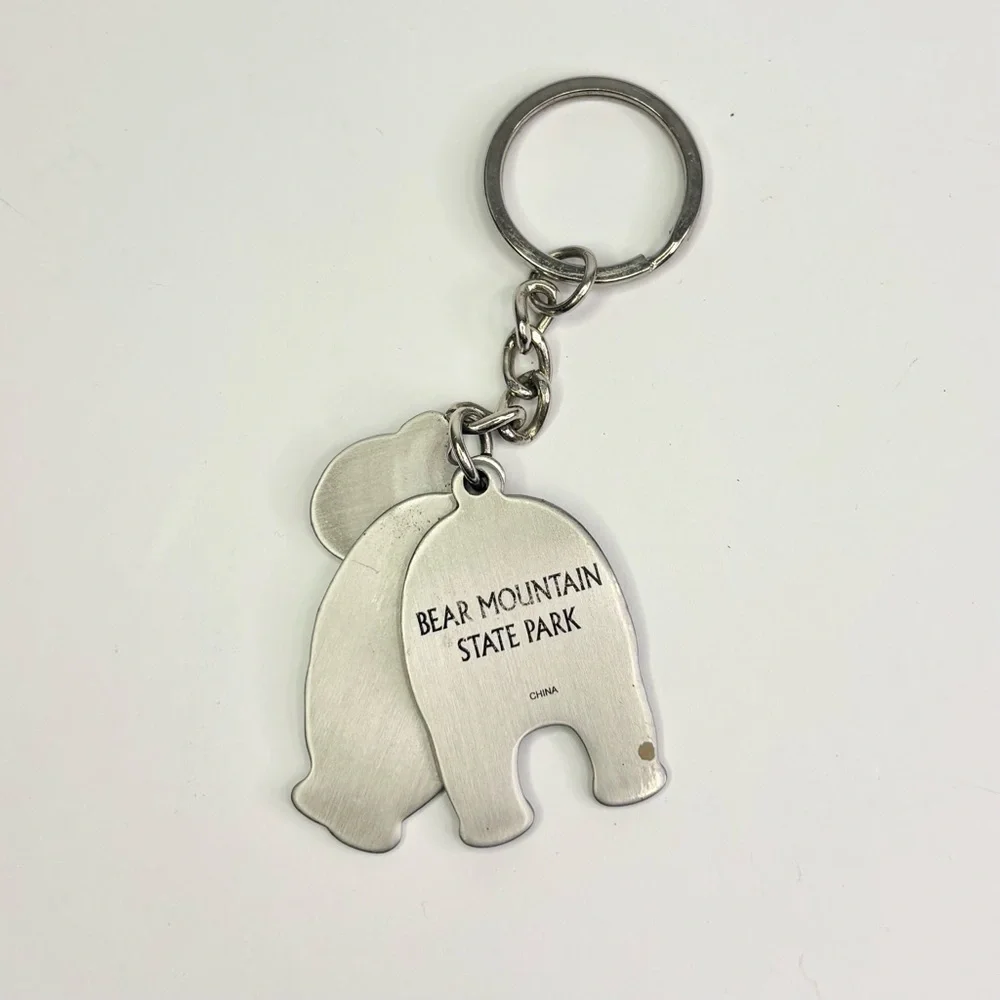Moveable Black Bear Keychain from Bear Mountain State Park, [3.75” x 1”]